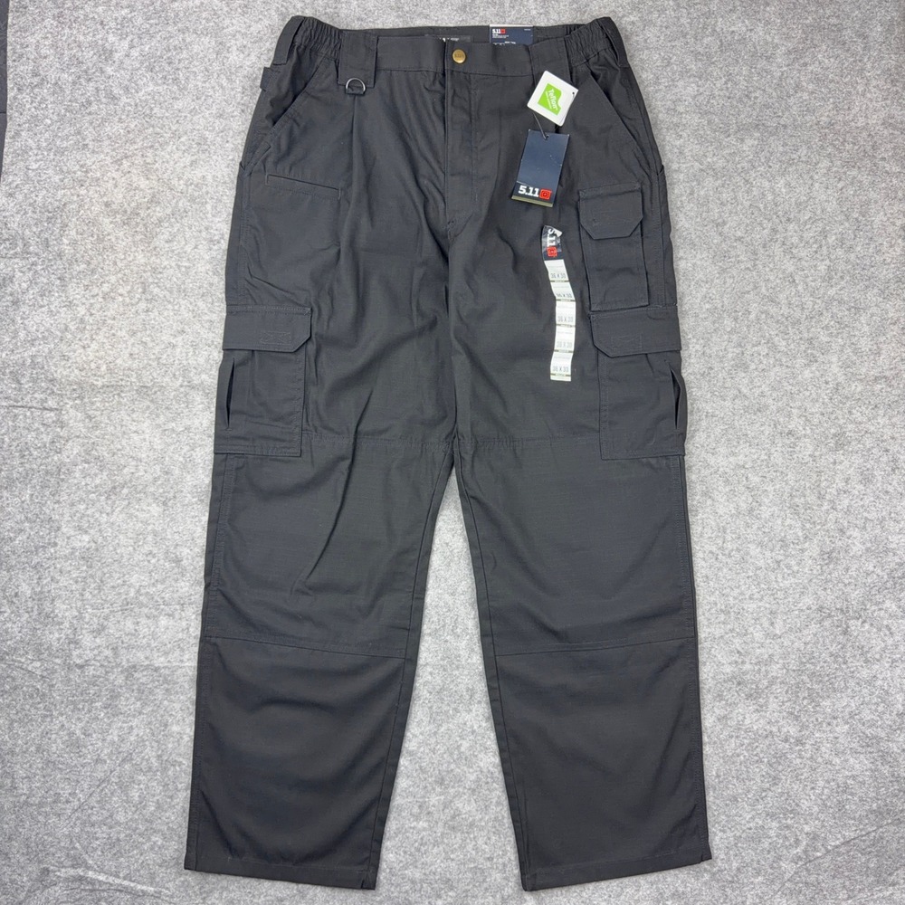 NWT 5.11 Tactical Taclite Pro Pants Mens 36x30 Black Cargo Combat Workwear 74273